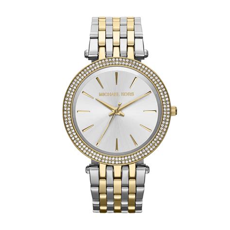 michael kors gold and silver ladies watch|Michael Kors chronograph gold.